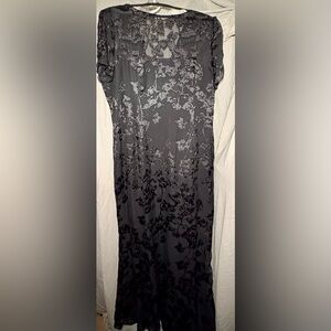 VTG Papell Boutique Evening Silk Maxi Dress Whimsigoth Embellished Beaded 16